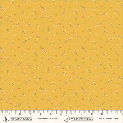 Aviva Sprig Buttercup Cotton 44"/45" Fabric Per Yard