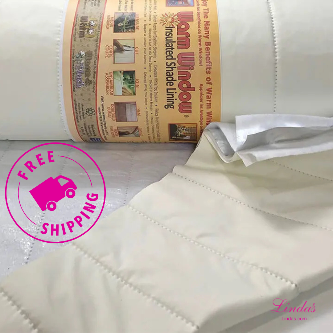 Warm Window Insulated Shade Fabric 54" x 15 YD - Thermal Insulated Quilting Fabric