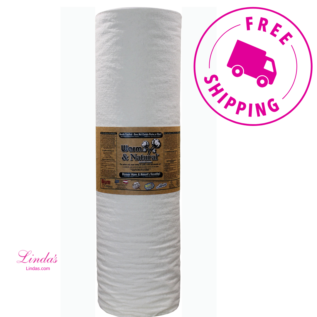 Warm & Natural 90" x 40 YD Cotton Batting - Unbleached Needle-Punched Quilt Batting