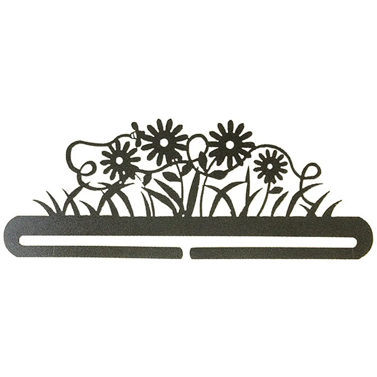 12in Daisy and Bee Split Bottom Charcoal