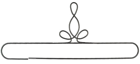 24in Heirloom Split Bottom Hanger Silver