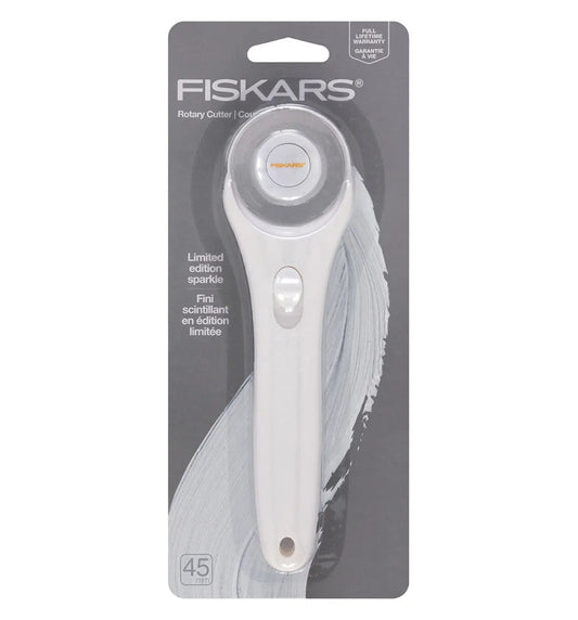 45mm Fashion Stick Rotary Cutter White Sparkle