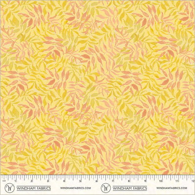 Aviva Foliage Sunshine Cotton 44"/45" Fabric Per Yard
