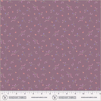 Aviva Sprig Amethyst Cotton 44"/45" Fabric Per Yard