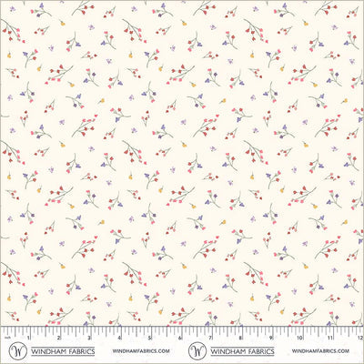 Aviva Sprig Ivory Cotton 44"/45" Fabric Per Yard