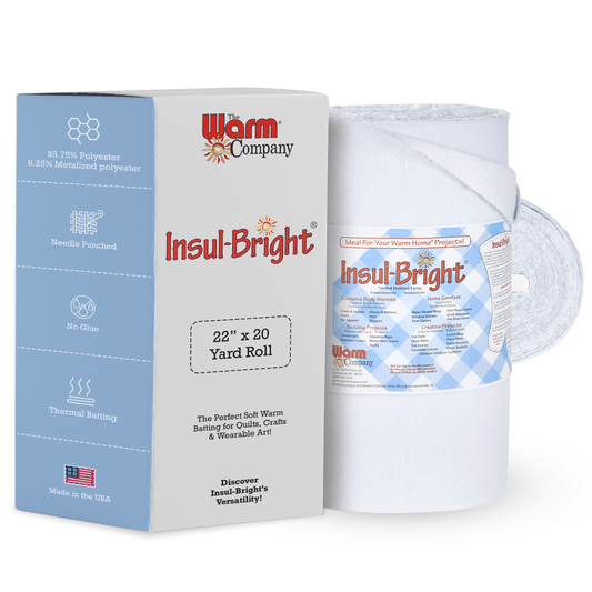 Insul-Bright 22" x 20 YD Batting - Heat-Resistant Insulation for Quilting Projects
