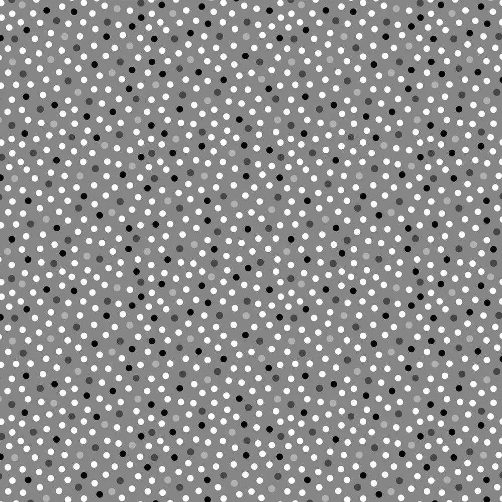 Barely Basics Lots a Dots Quilting Cuddle Gray Fabric Per Yard