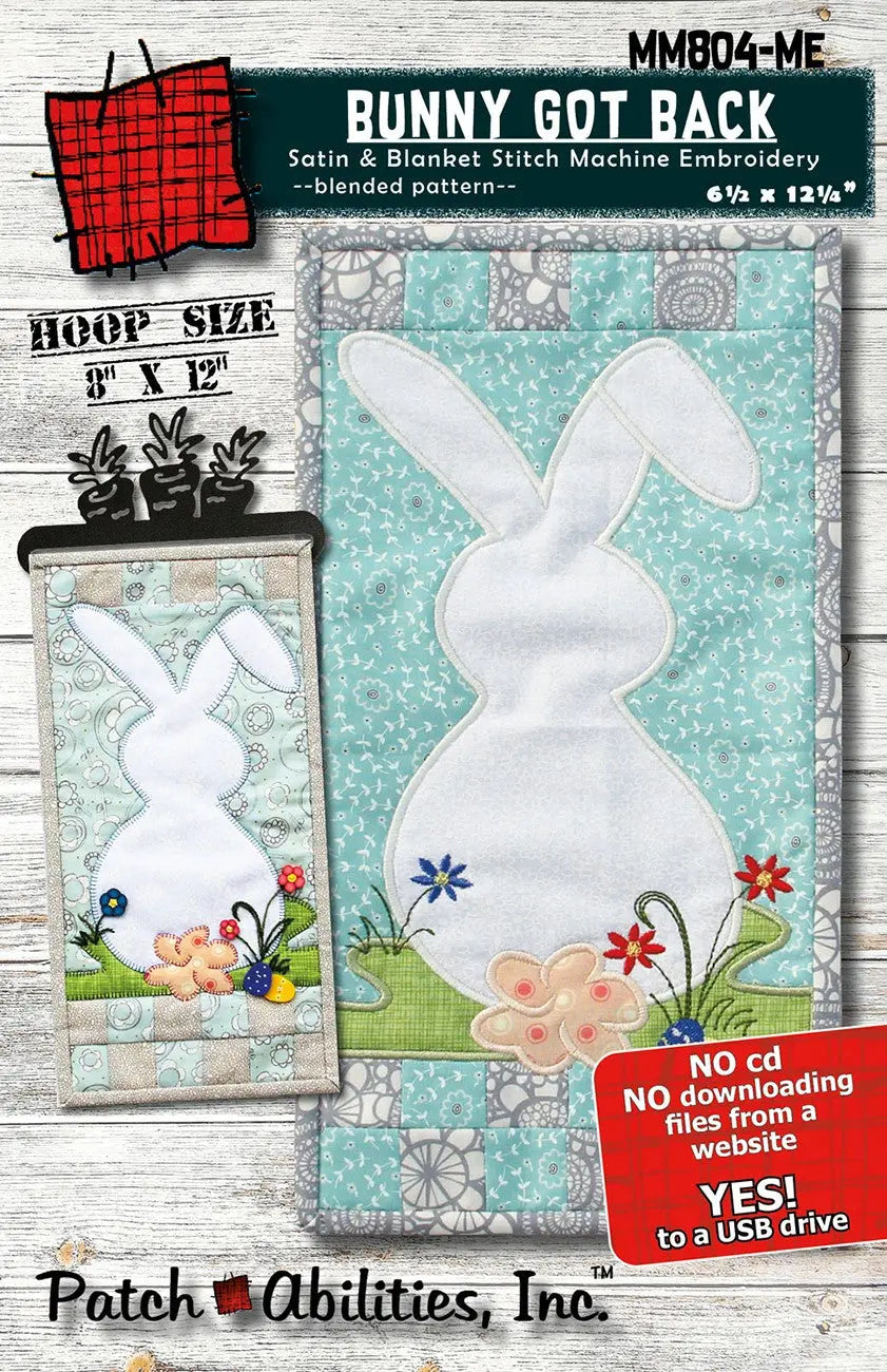 Bunny Got Back Pattern Machine Embroidery Version