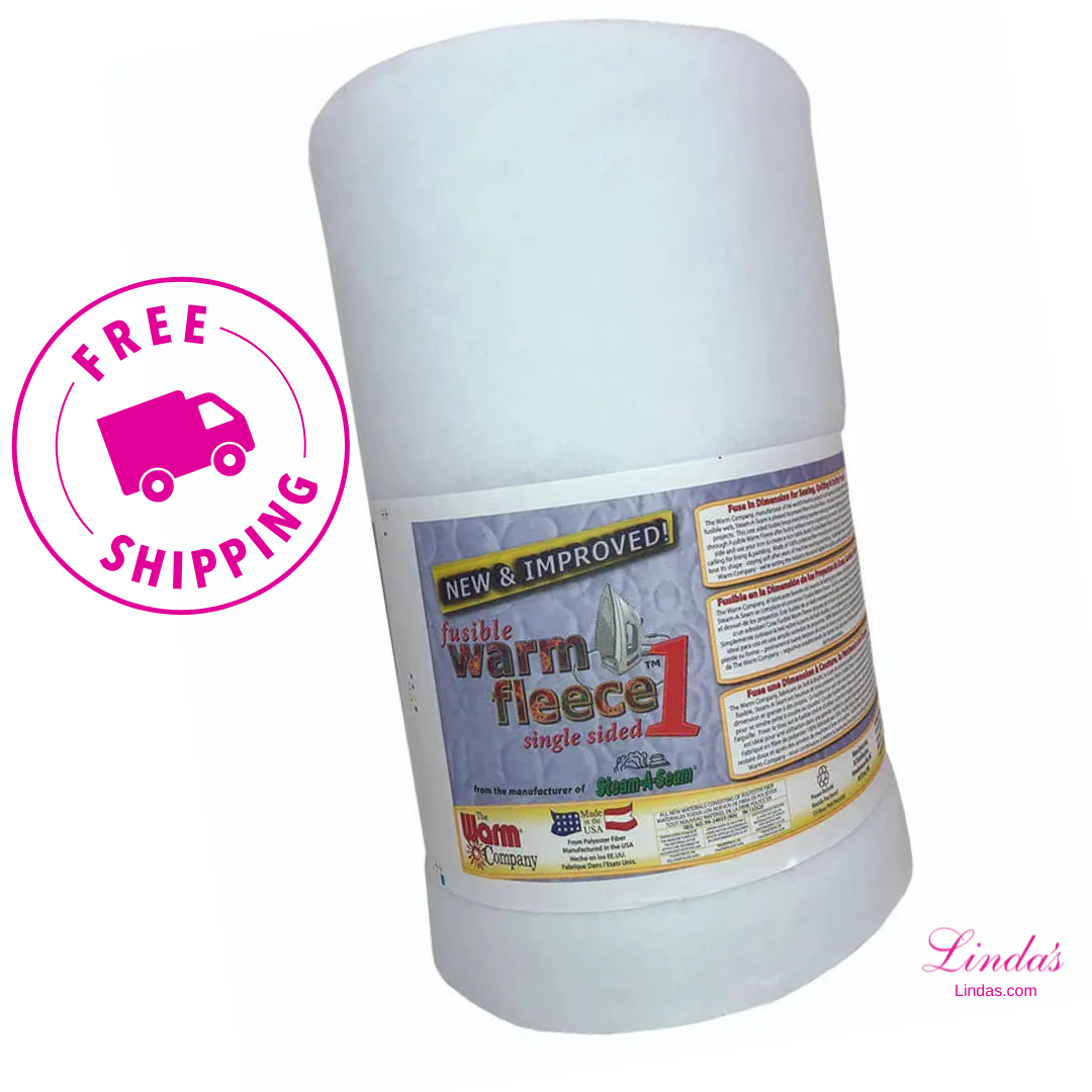 Fusible Fleece 45" x 20 YD Batting - Iron-On Fleece Batting for Quilting