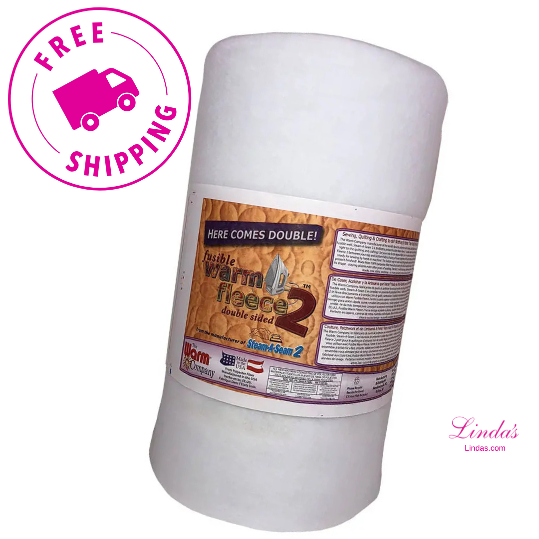 Fusible Warm Fleece 2 45" x 20 YD Batting - Iron-On Fleece Batting for Quilting