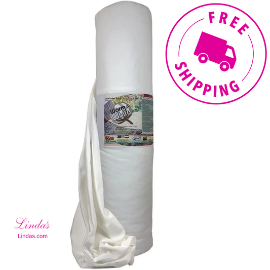 Warm & White® Extra-Wide White Cotton Quilt Batting – 90" x 40 Yard Bolt