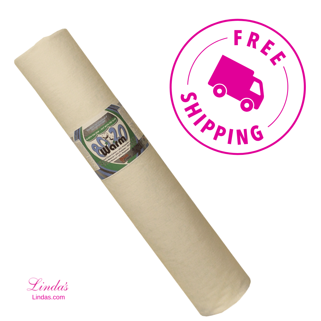 Warm 80/20 Blend 110" x 25 YD Batting - Cotton and Polyester Blend Batting