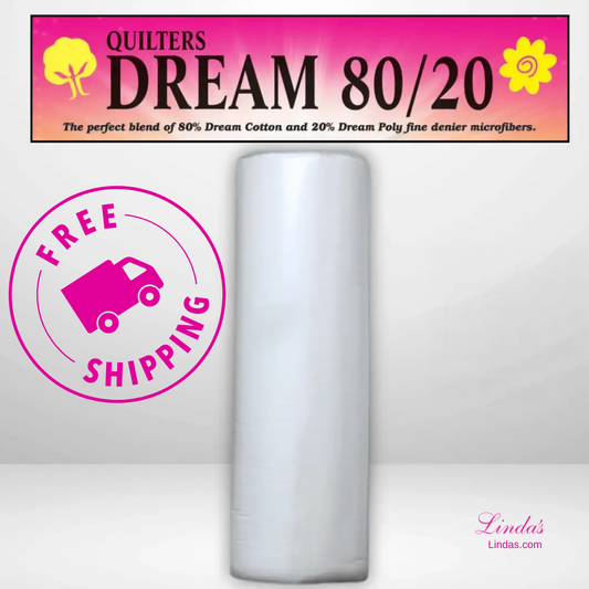 Quilters Dream Select White 80/20 Batting King Roll - 120" x 30 yards -- AVAILABLE FOR PRE-ORDER - ROUGHLY 8 WEEKS