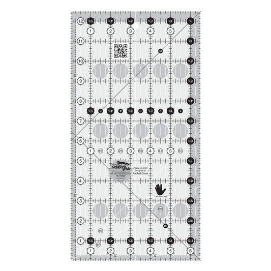 Creative Grids Left Handed Quilt Ruler 6-1/2in x 12-1/2in
