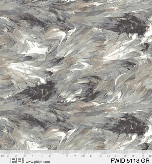Grey Fluidity Cotton Wideback Fabric per yard