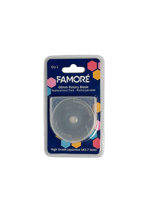 Famor�� 60mm Rotary Cutter Replacement Blades - Count 2