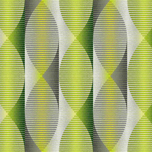 Green Twisted Ribbon Cotton Wideback Fabric Per Yard