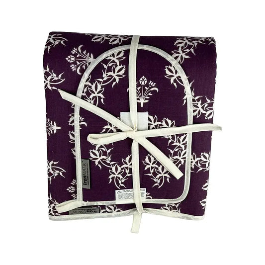 ironMATIK Jaipur Purple Ironing Mat and Glove Bundle