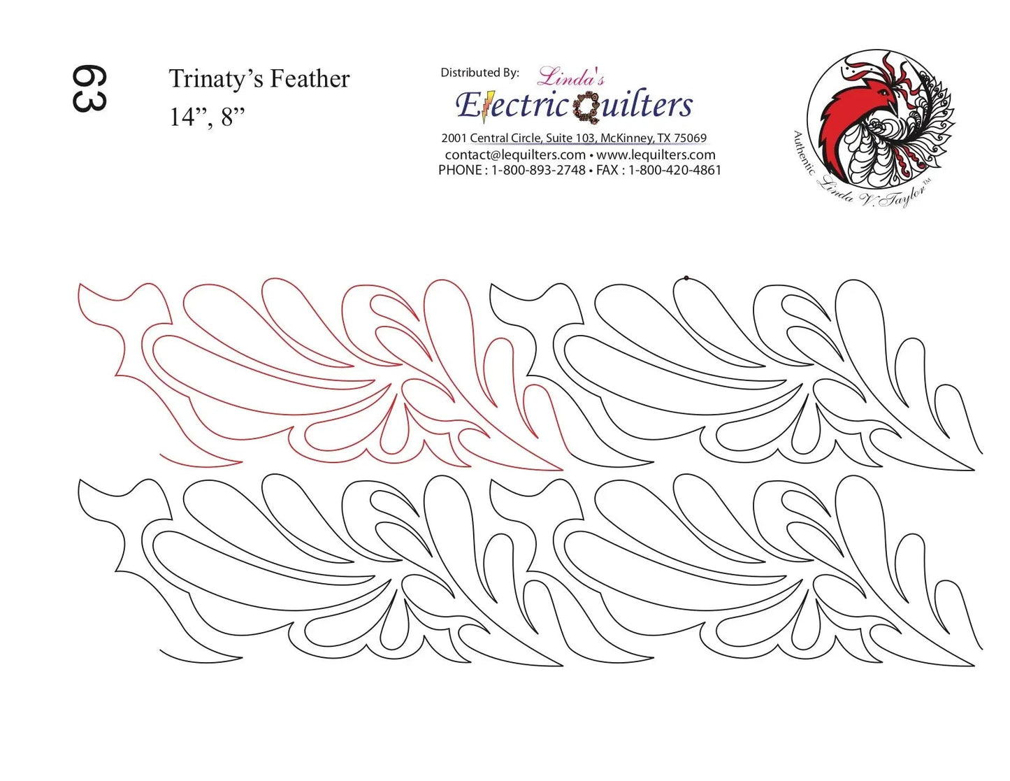 063 Trinatys Feather Pantograph by Linda V. Taylor