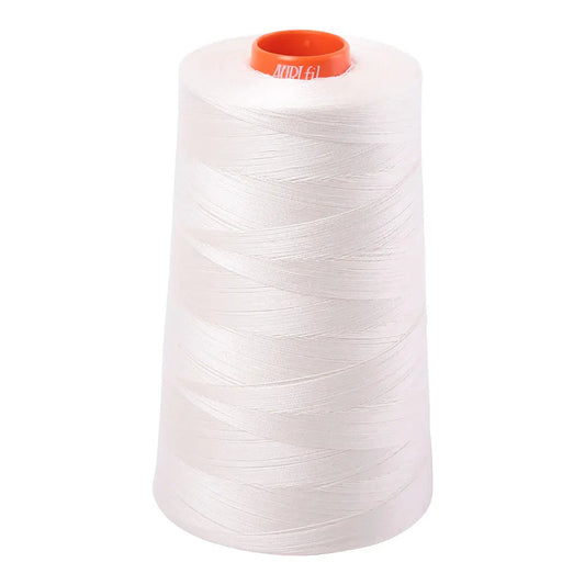 Mako Cotton Embroidery Thread Solid 50wt 6452yds Chalk