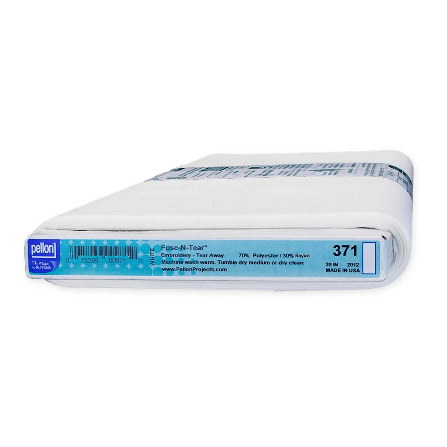 Pellon® 371 Fuse-N-Tear® Stabilizer 20" x 10 yards Bolt. Color: White.