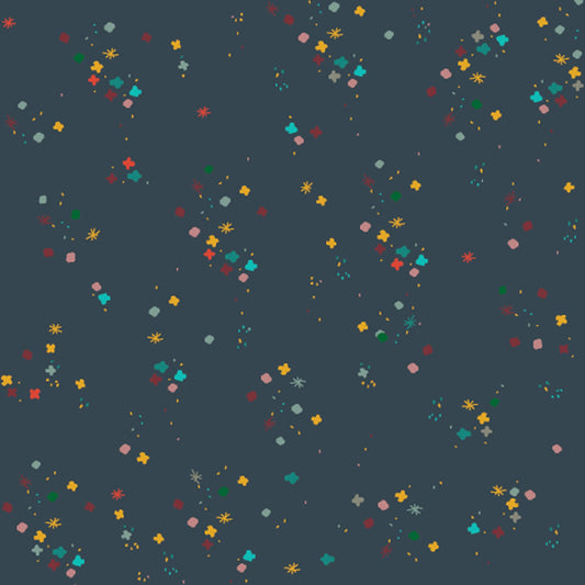 Navy Mystery 43"/44" Cotton Fabric Per Yard