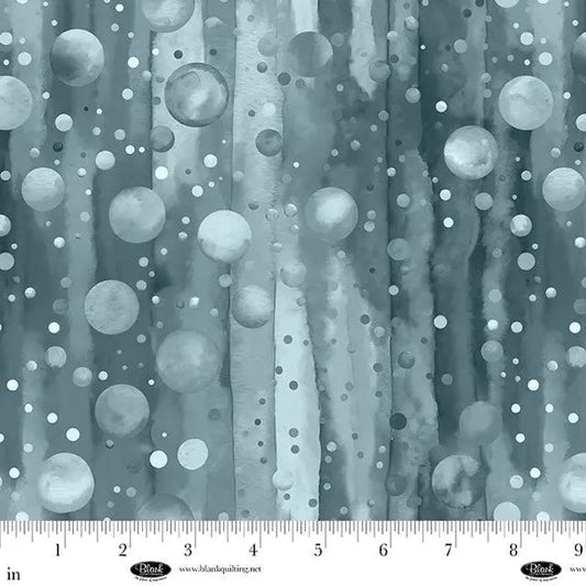 Slate Bubble Pops 108" Cotton Wideback Fabric Per Yard