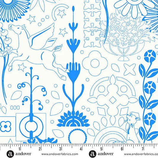Sun Print Whisper Teacup Cameo 44"/45" Fabric Per Yard